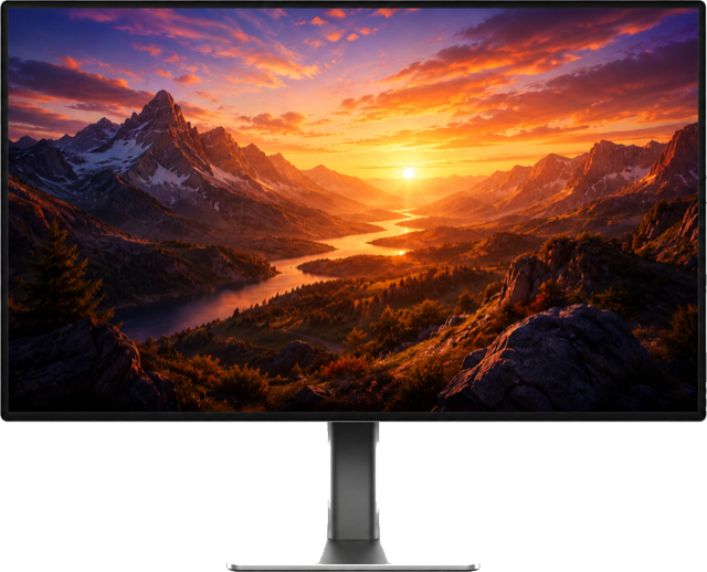 Desktop monitor with adaptive display