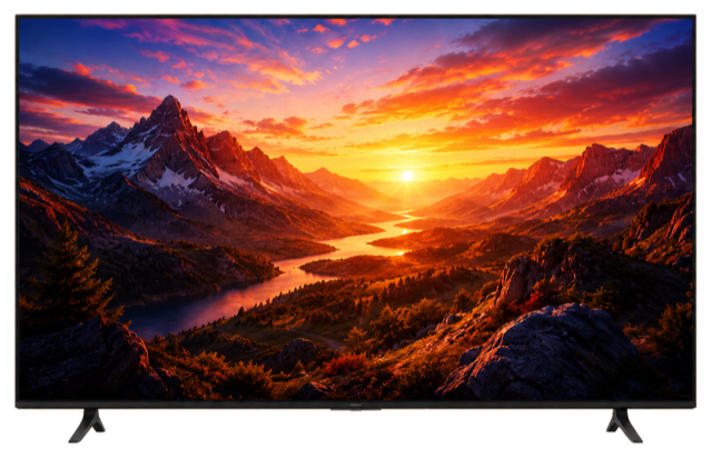 Smart TV showing an adaptive sunset scene
