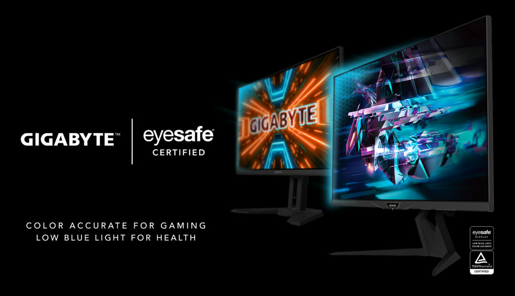 Gigabyte Eyesafe Certified Gaming Monitors low blue light