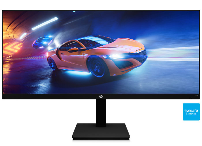 Eyesafe HP X34 UWQHD HDR Gaming Monitor Low Blue Light Color Integrity