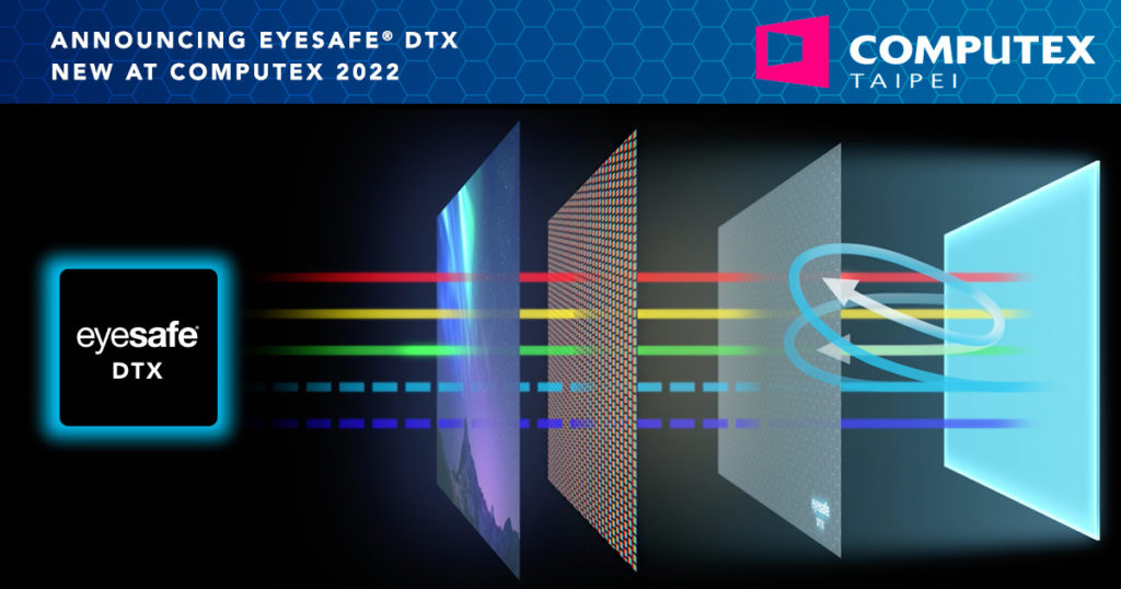 New at Computex 2022 Eyesafe DTX Advanced Blue Light Technology