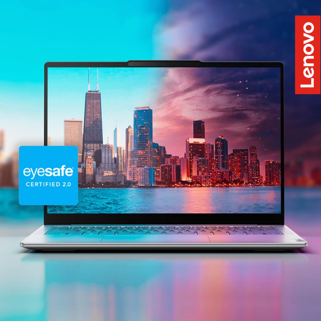 Lenovo Eyesafe Certified Low Blue Light laptops and monitors