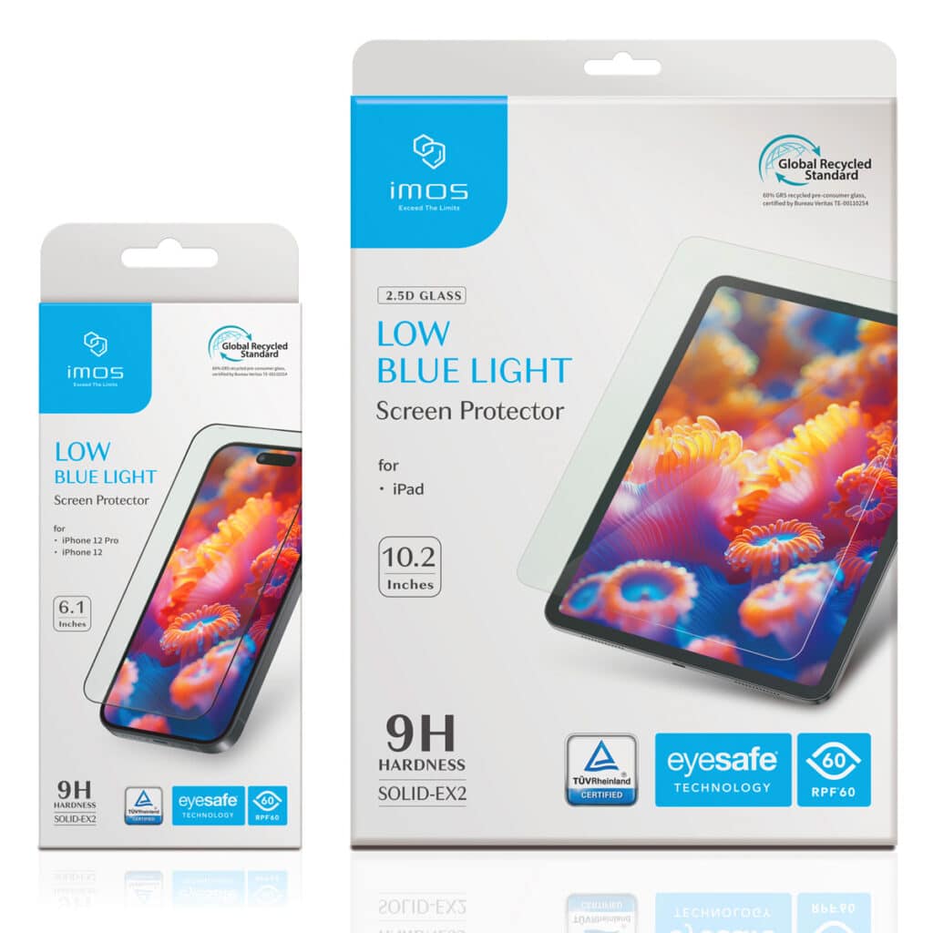 Image of imos Eyesafe® RPF60 SOLID-EX2 Low Blue Light Screen Protector for iPhone and iPad