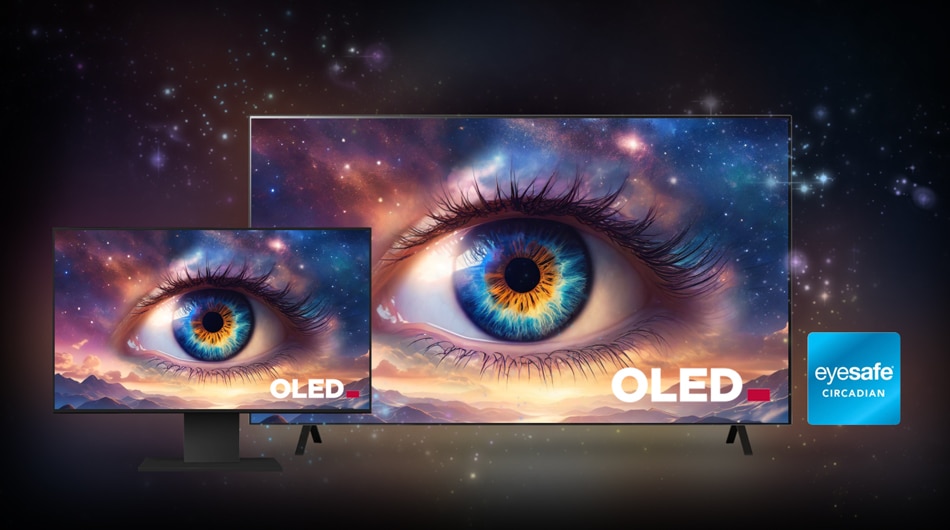 Eyesafe Circadian OLED TVs and Monitors optimized for sleep