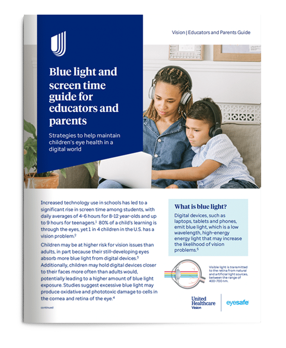 UnitedHealthcare Blue Light Screen Time Parents and Educators Guide