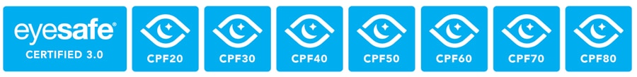 Eyesafe Certified 3.0 CPF marks