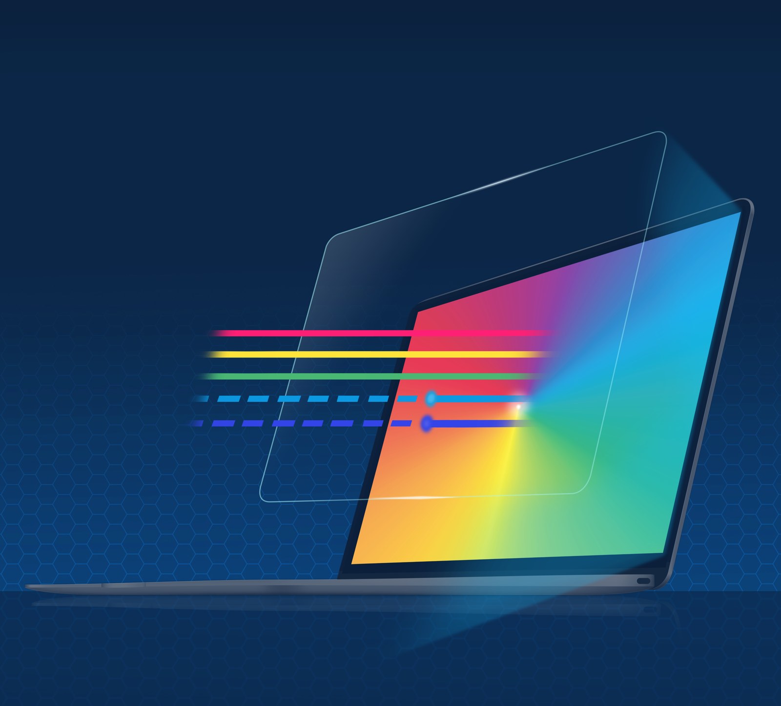 Eyesafe screen protector on a laptop