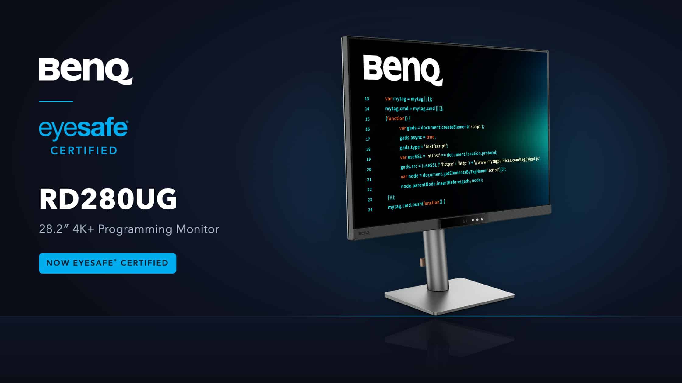 BenQ RD280UG 28.2 inch 4K+ programming monitor, Eyesafe Certified