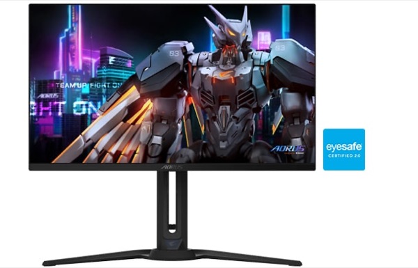 Gigabyte AORUS FO27Q3 monitor with the Eyesafe mark