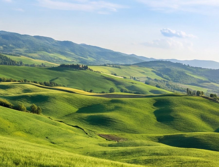 The same landscape in true color